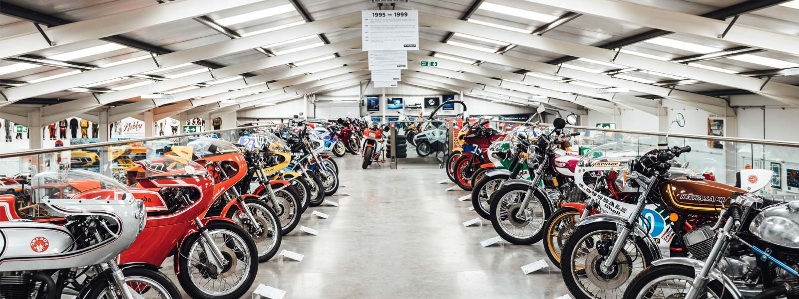 A selection of vintage motorcycle bikes on display at the Isle of Man Motor Museum